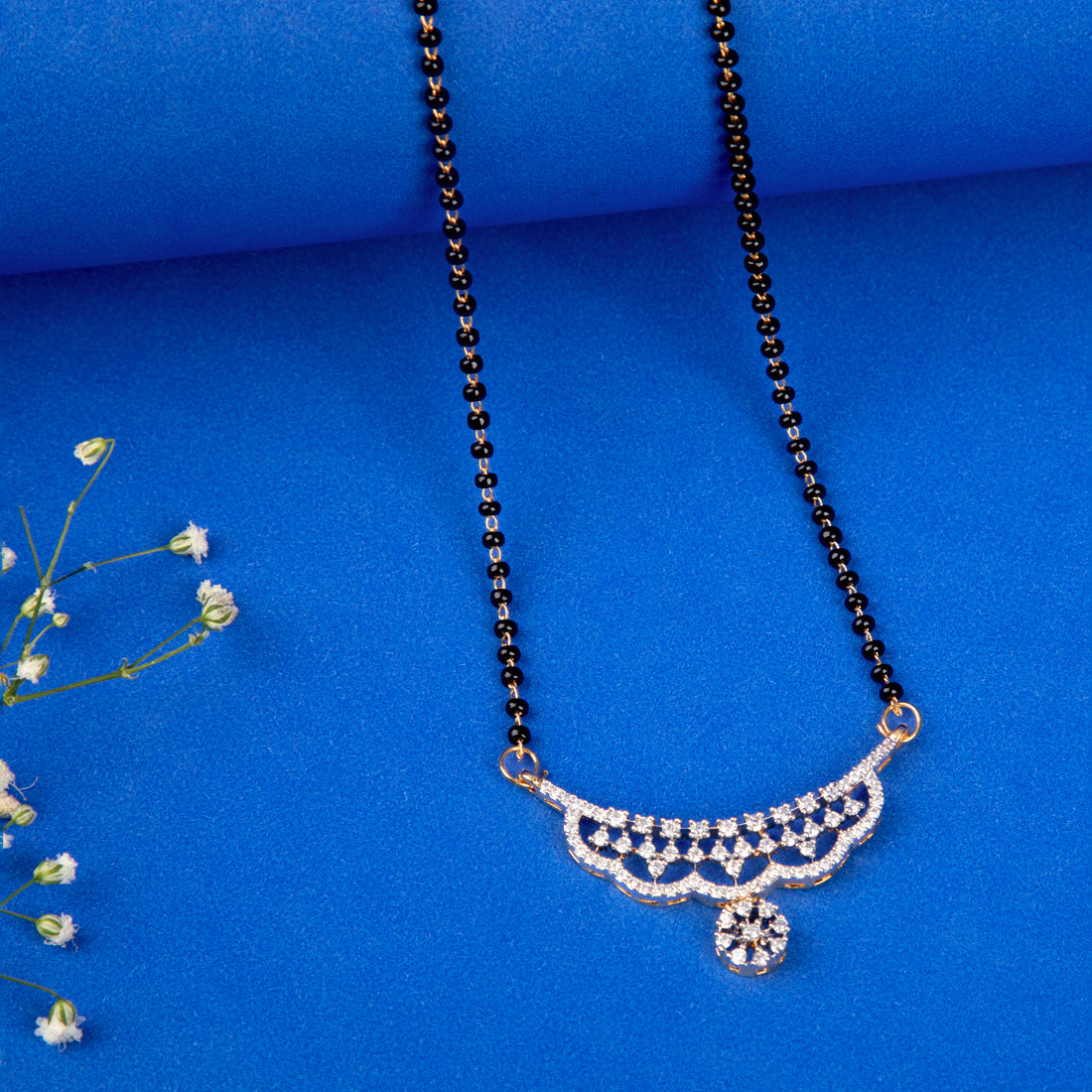 Floral Curve Mangalsutra Set