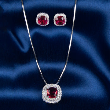 Crystal Luxe Square Pendant Set