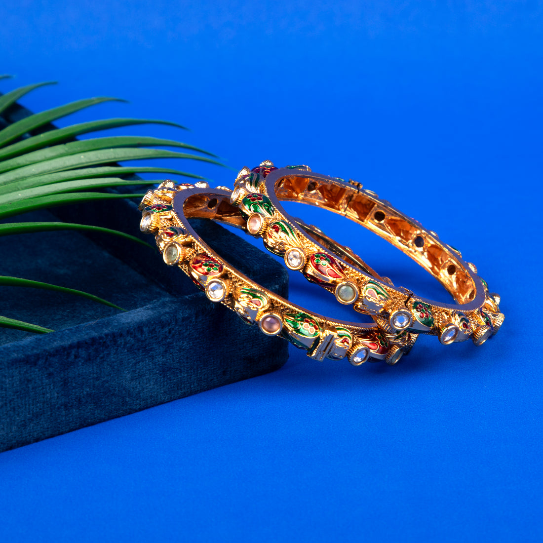 Heritage Enamel Pearl Bangles