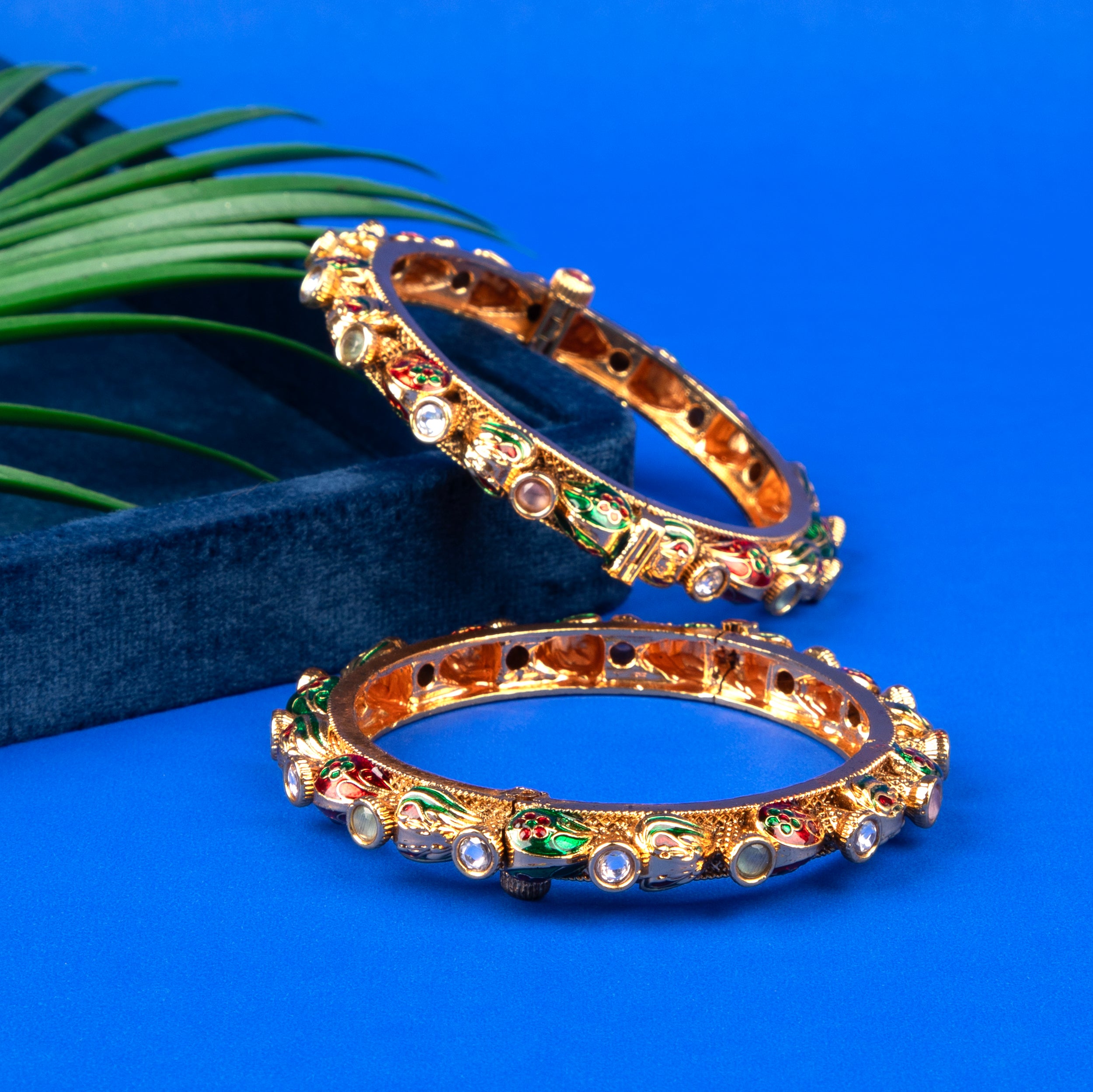 Heritage Enamel Pearl Bangles