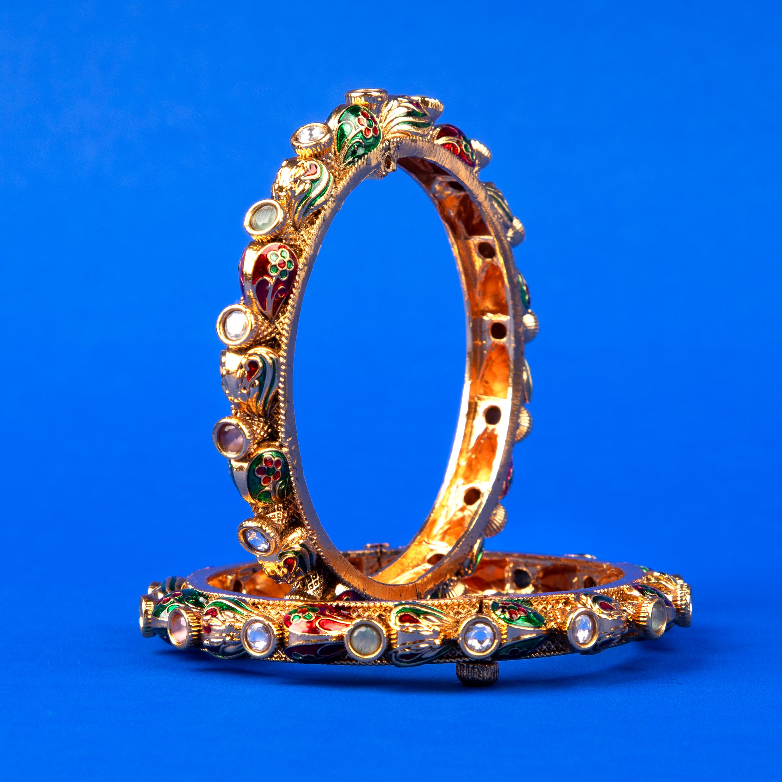 Heritage Enamel Pearl Bangles