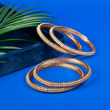 Royal Weave Textured Bangles – Set of 4