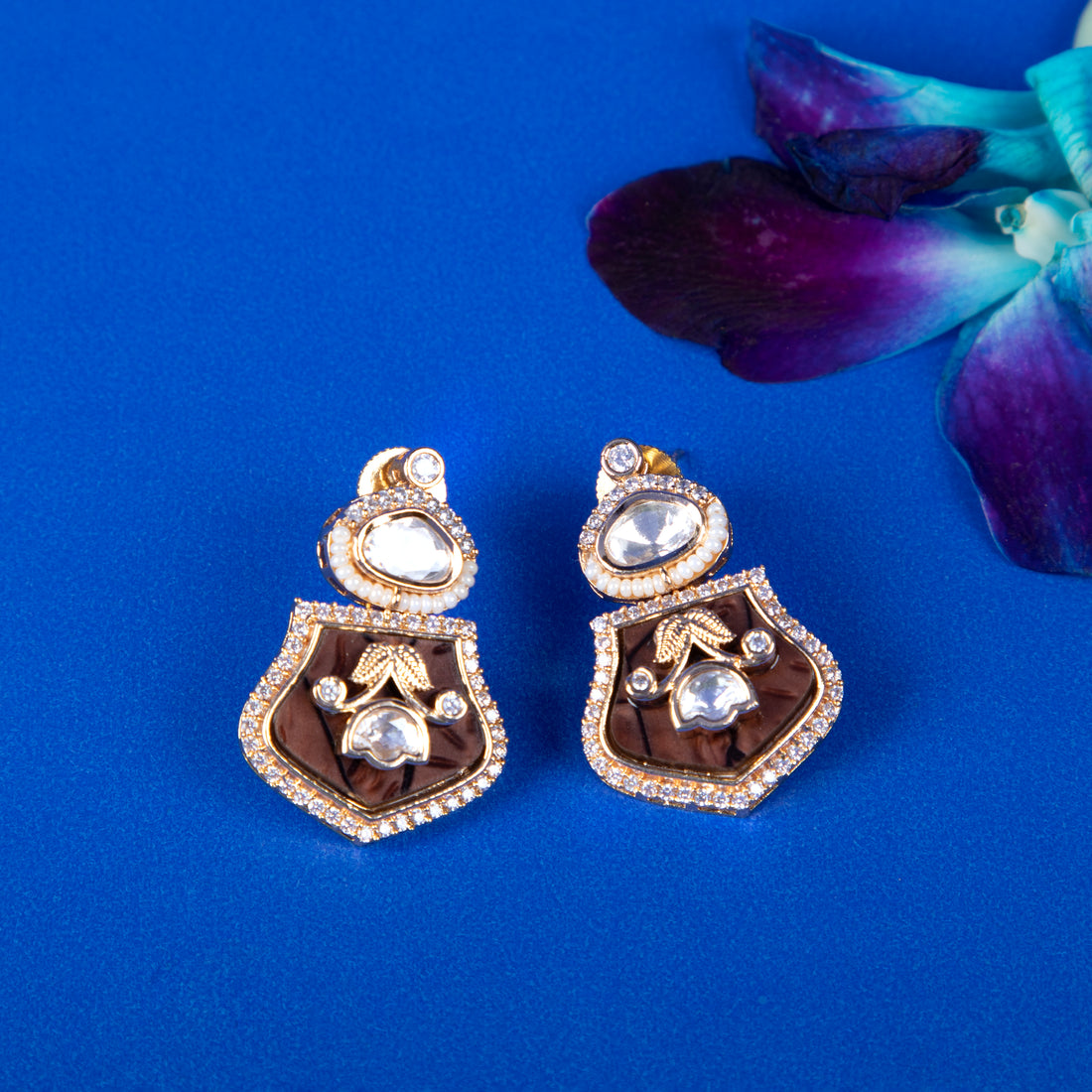 Crimson Crest Heritage Earrings