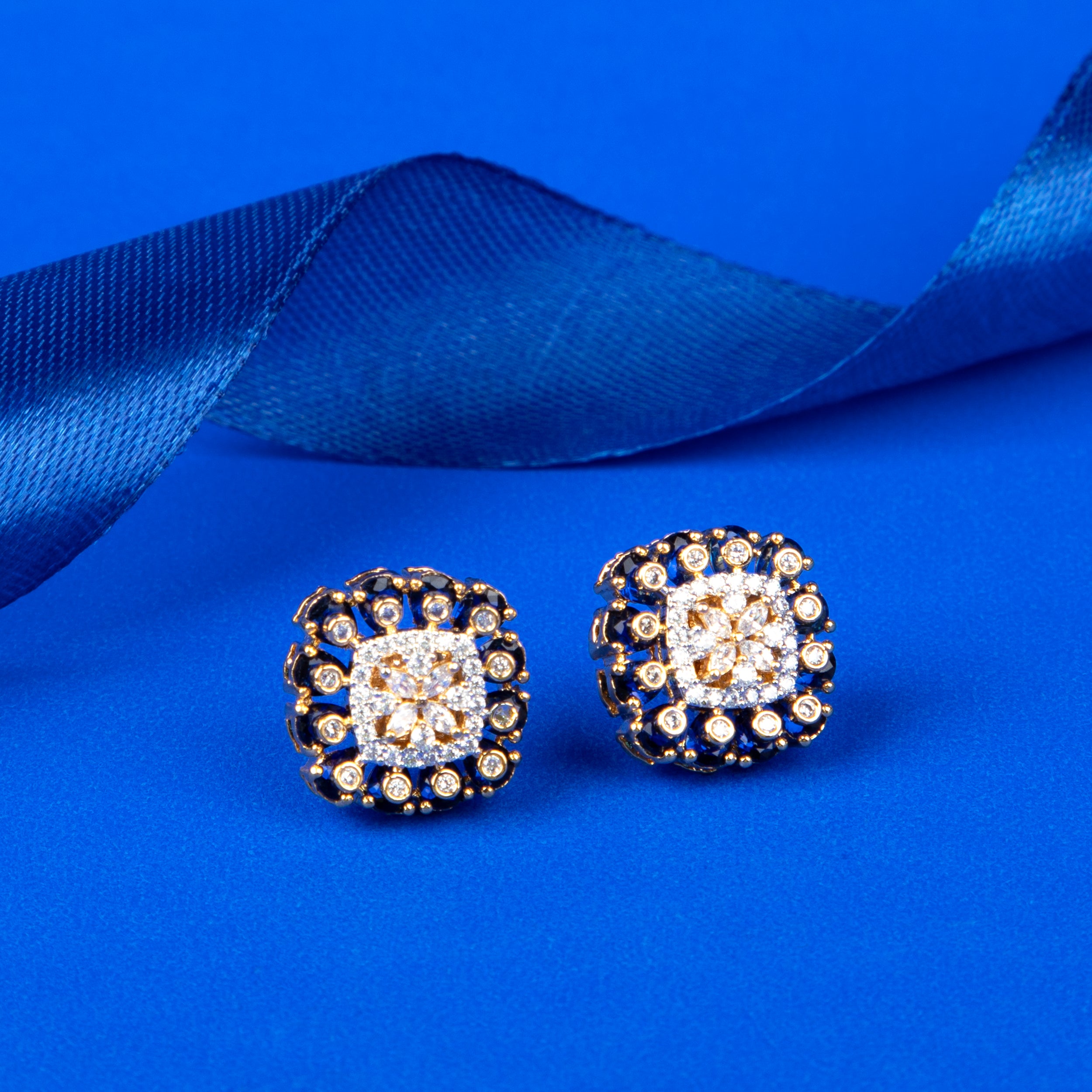 Midnight Bloom Stud Earrings