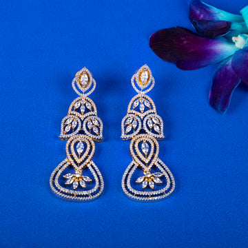 Aadhira Tiered Spark CZ Earrings