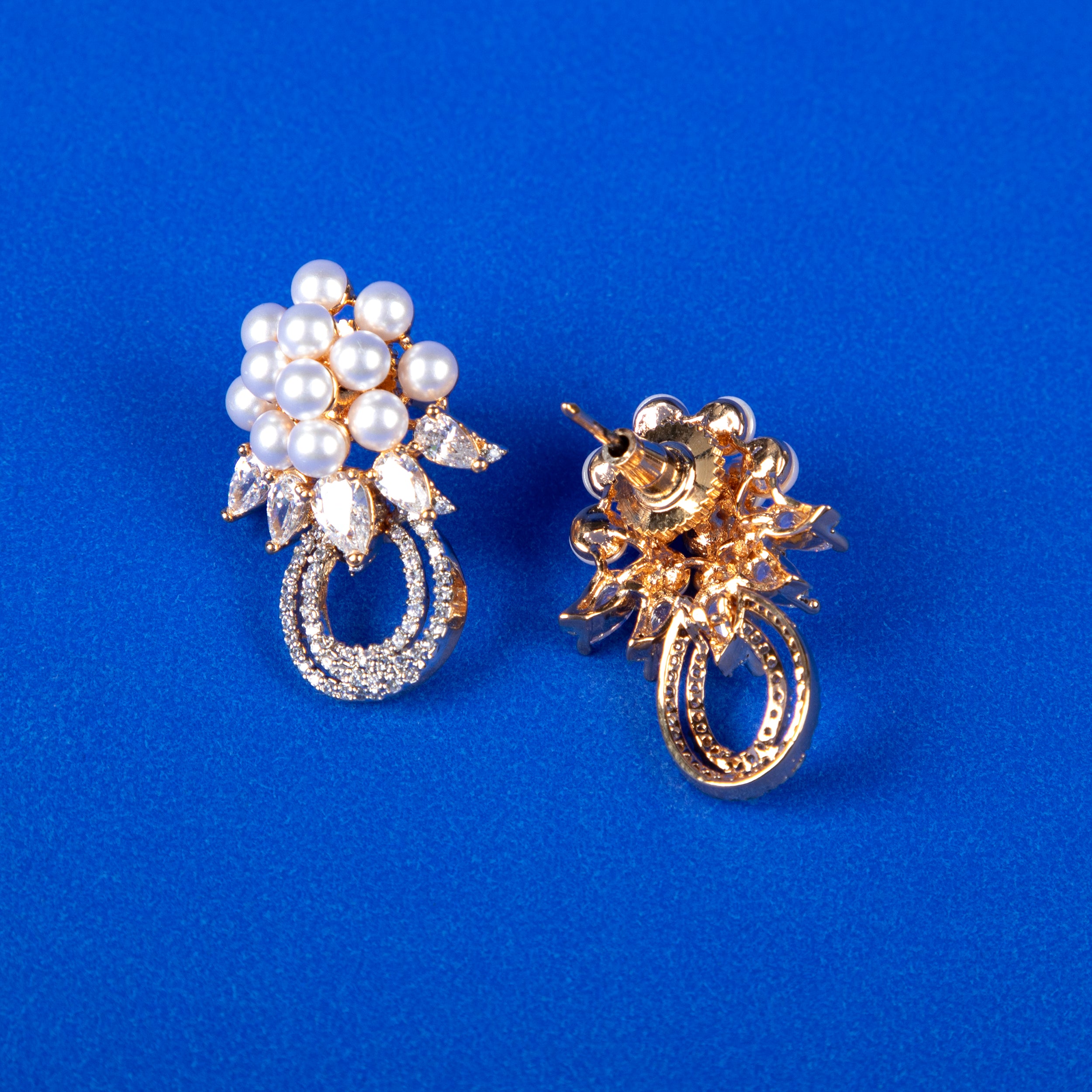 Petal Pearl Loop Earrings