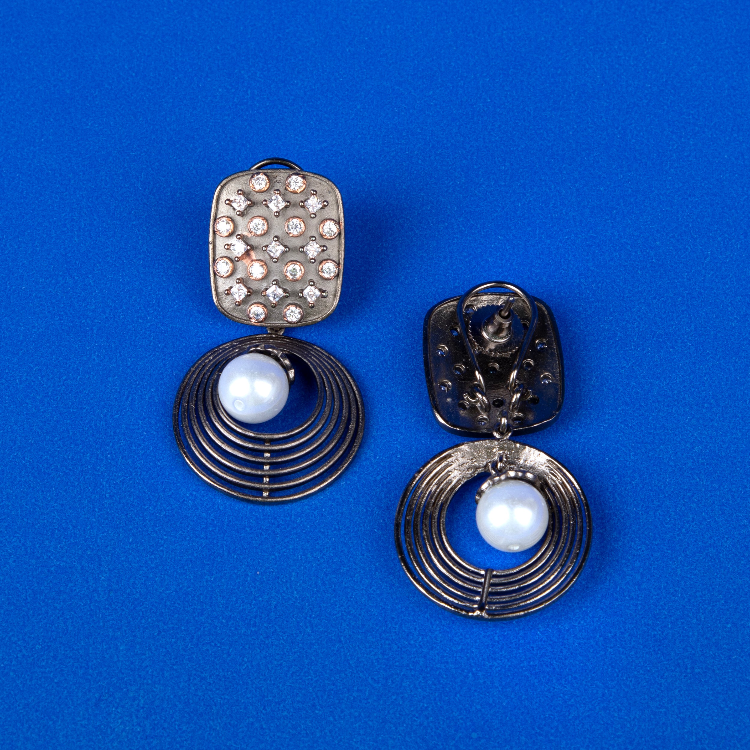 Orbit Pearl Drop Earrings