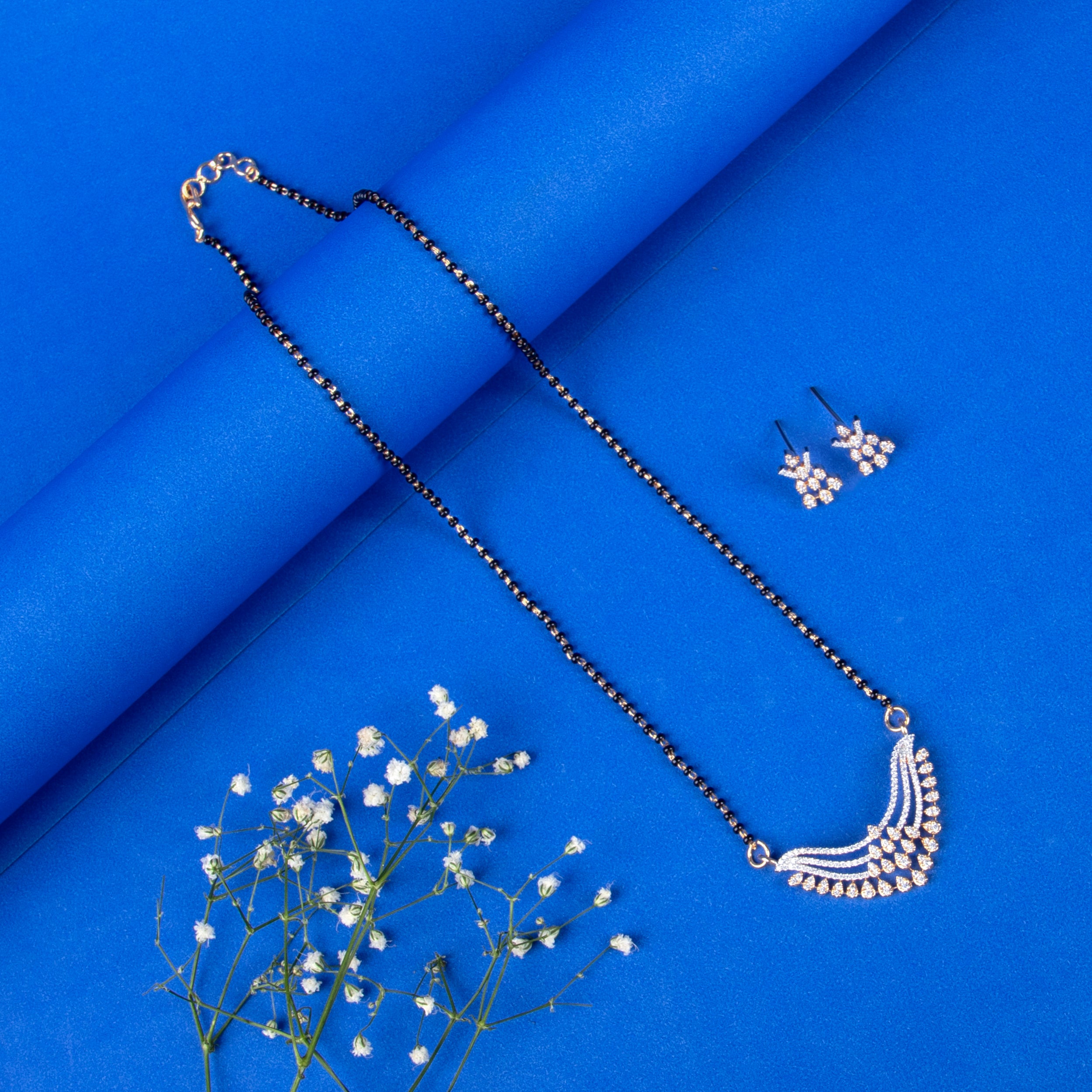 Cascading CZ Mangalsutra Set