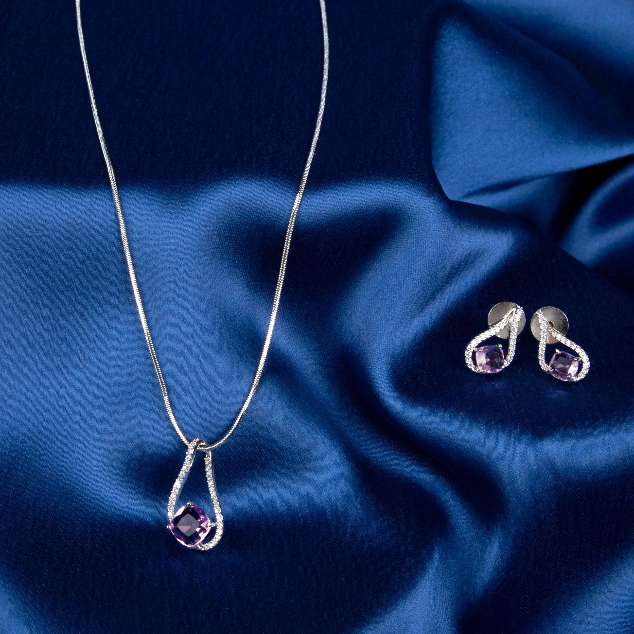 Blush Drop Elegance Pendant Set