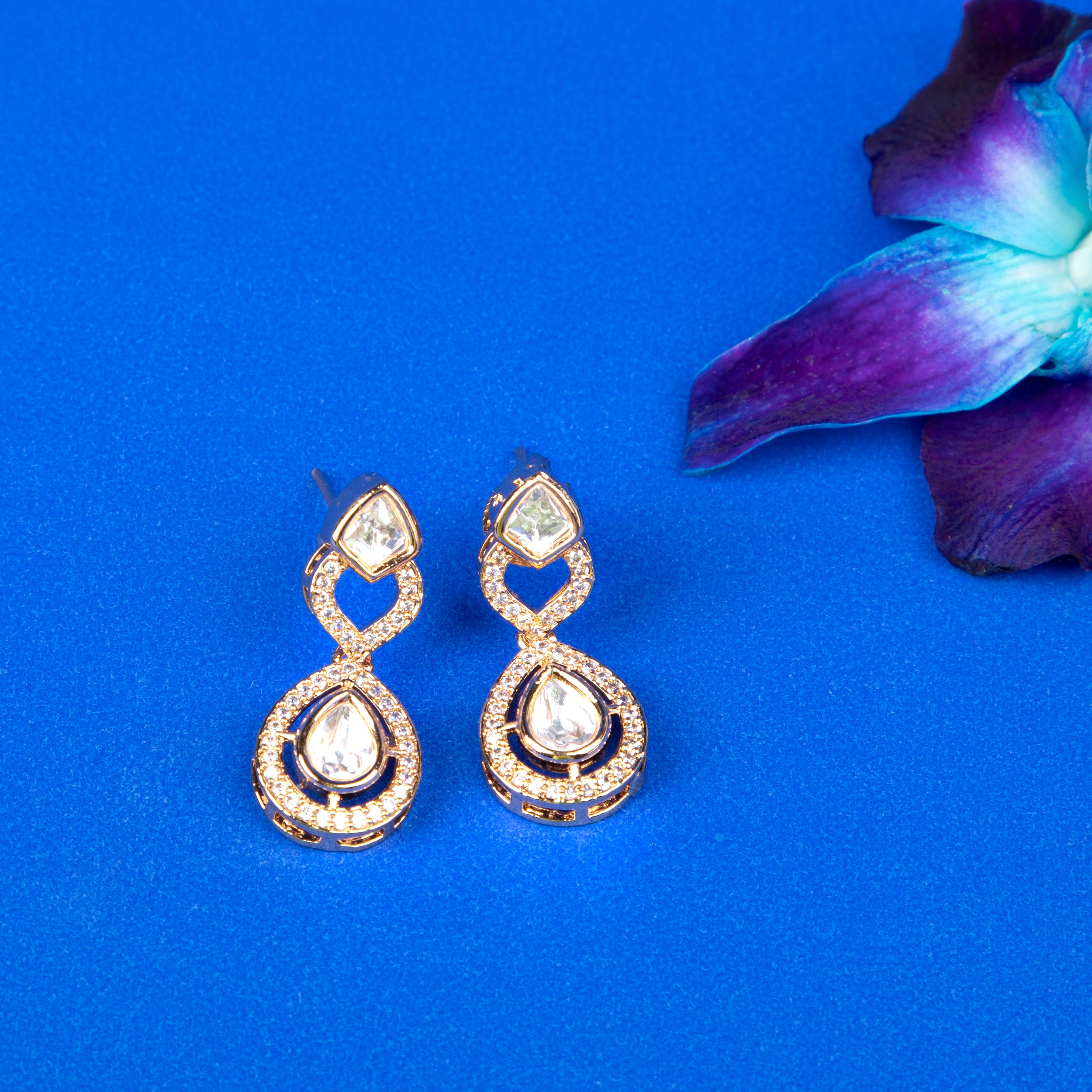 Polki Teardrop Earrings