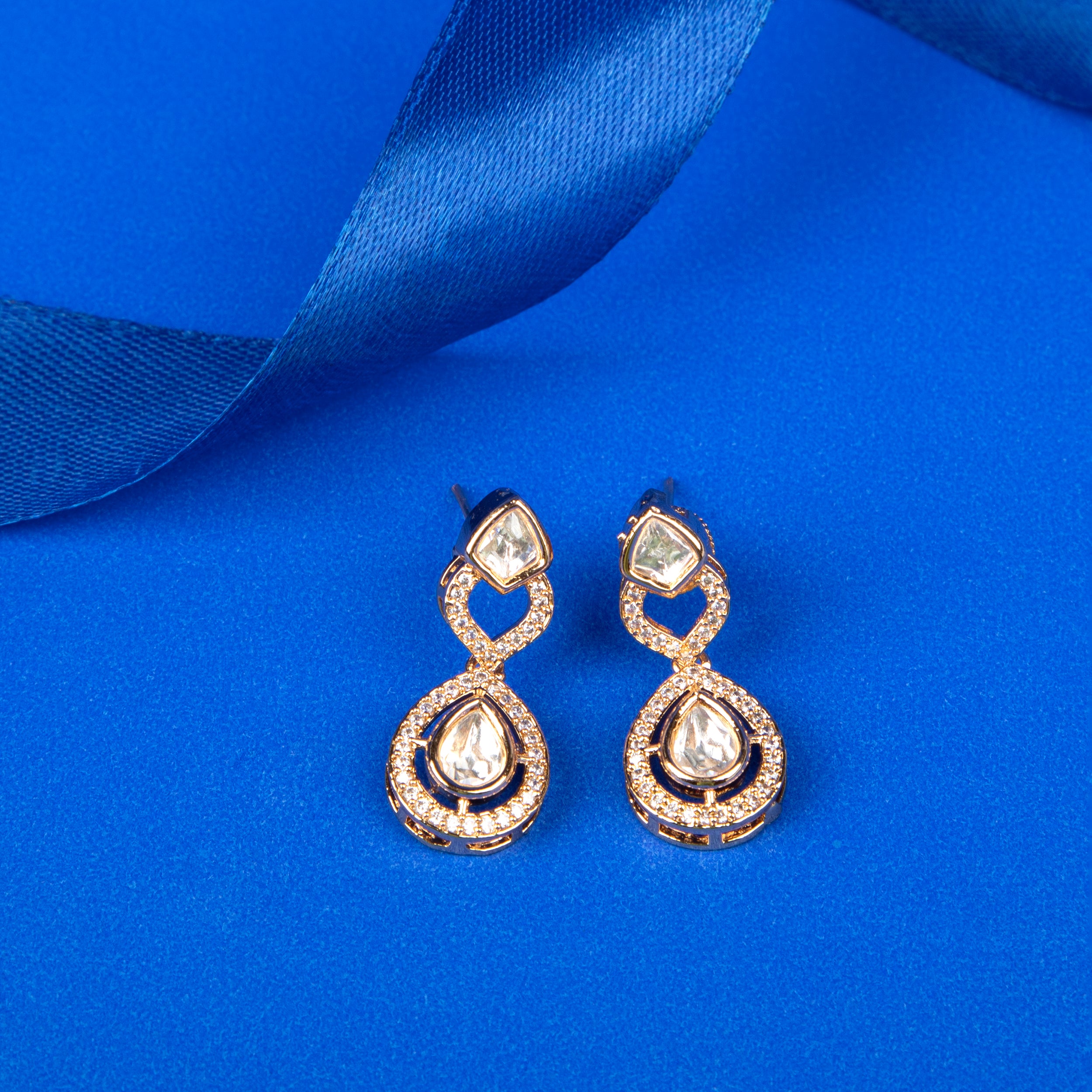 Polki Teardrop Earrings