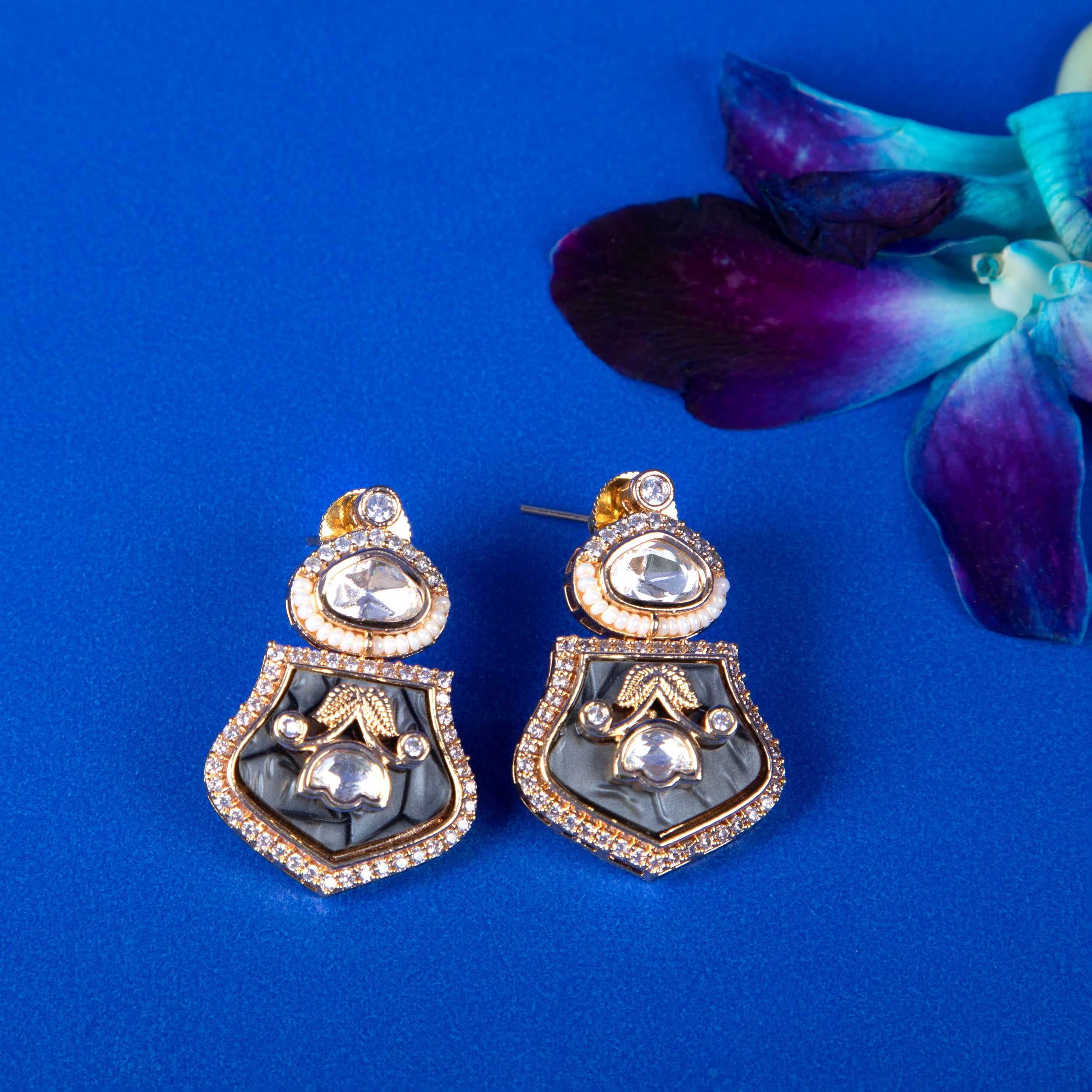 Crimson Crest Heritage Earrings
