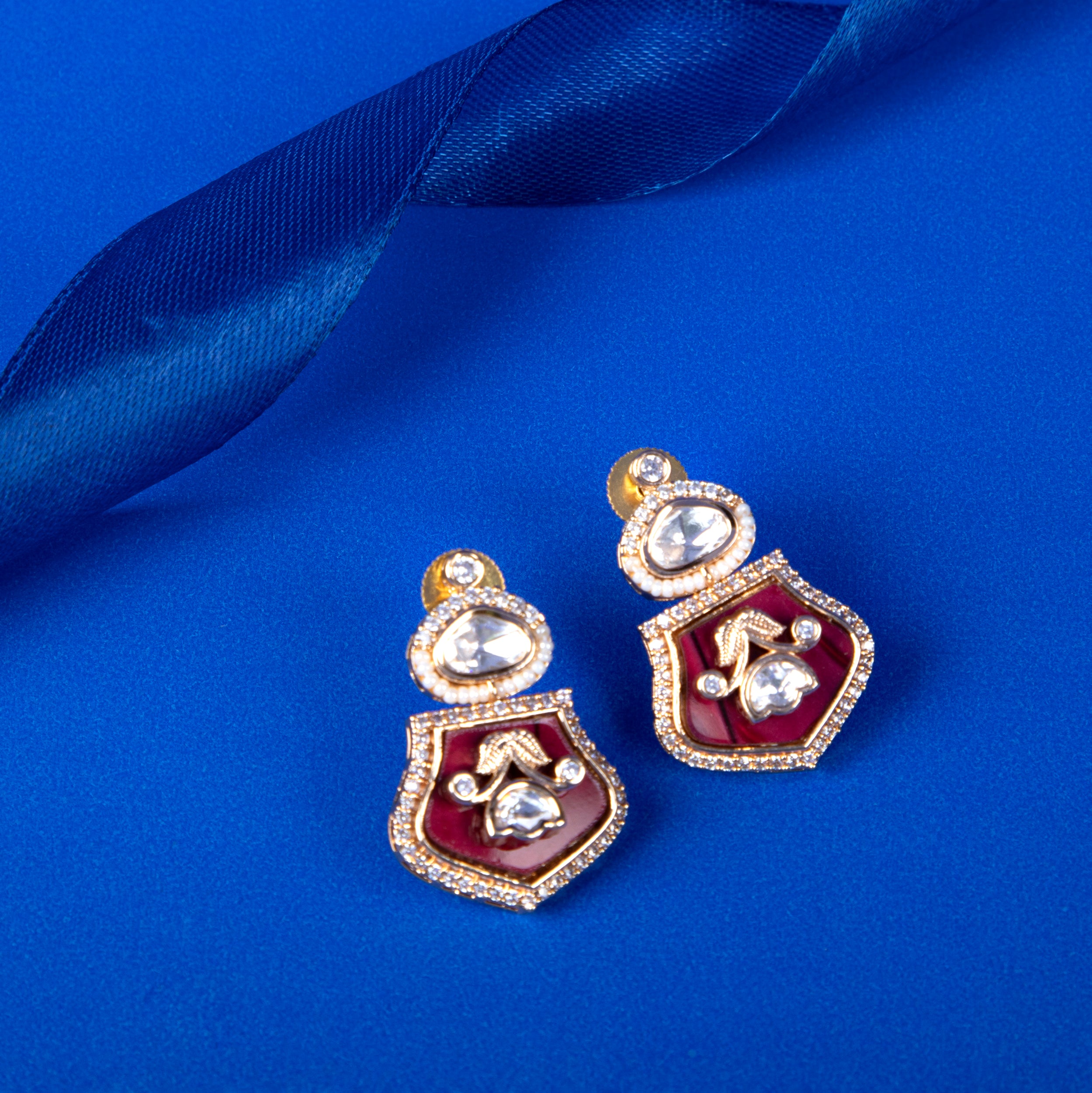Crimson Crest Heritage Earrings