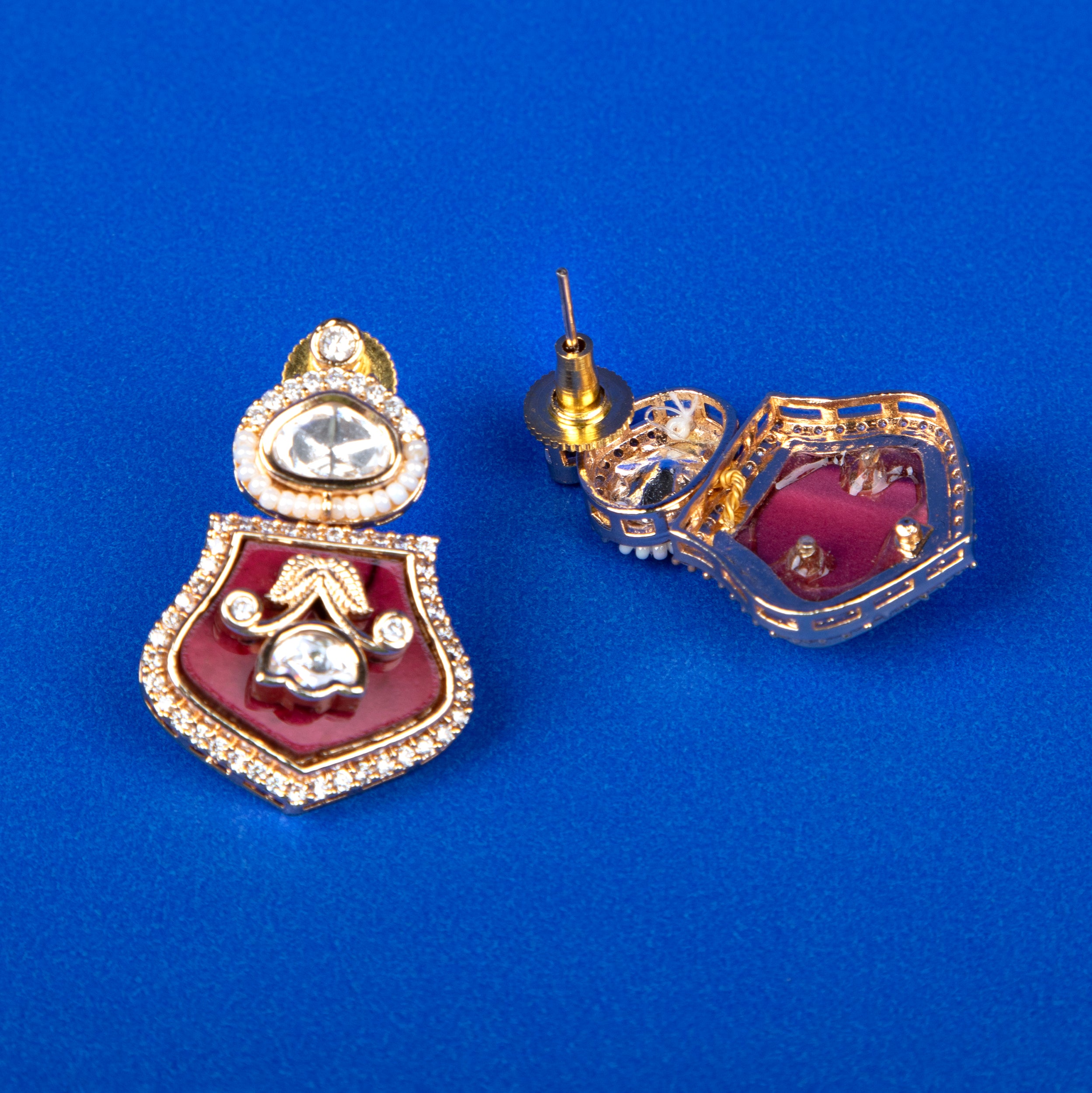 Crimson Crest Heritage Earrings