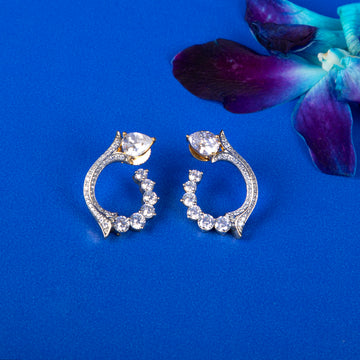 Stellar Crest CZ Earrings